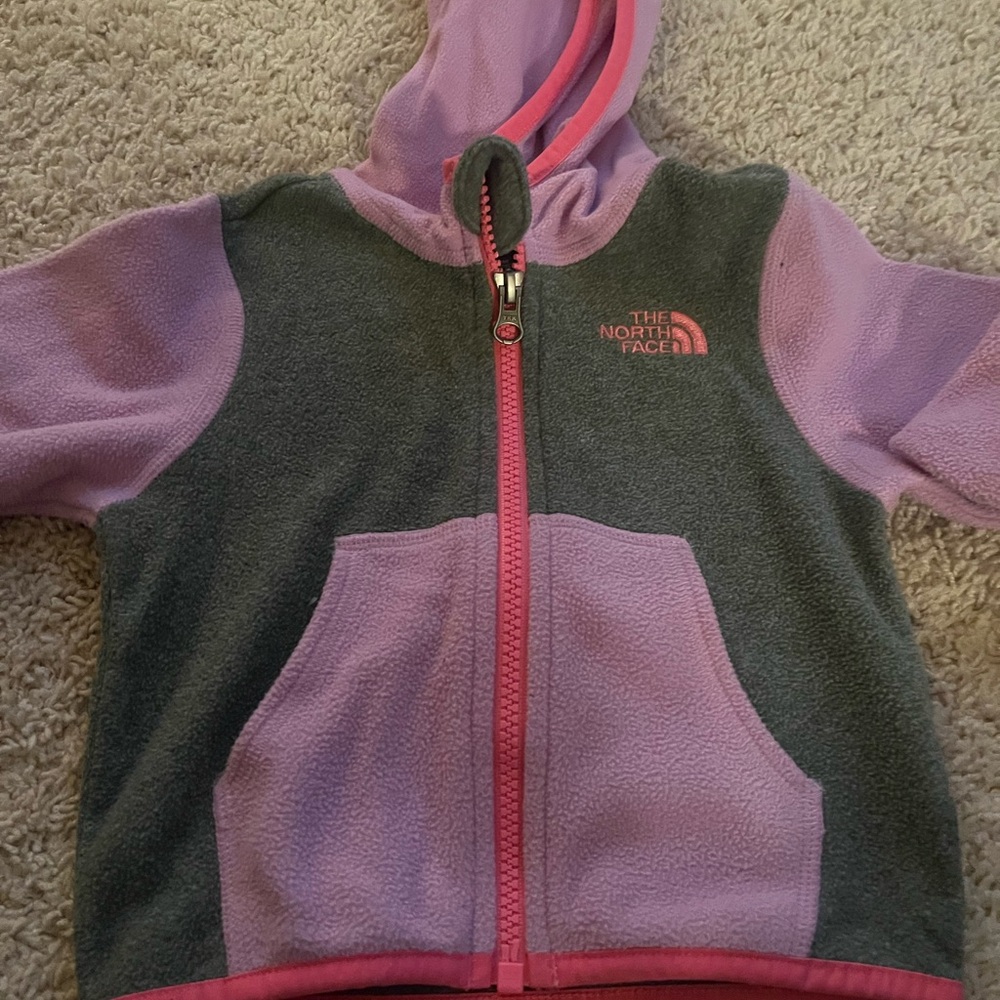 The North Face Kids' Lavender and Charcoal Hoodie